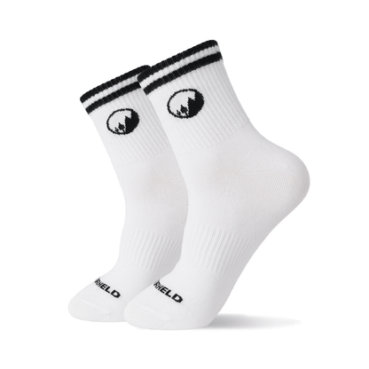 Mittelhohe Retro Barfußsocken - Weiß