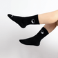 Hohe Sport-Barfußsocken - Schwarz
