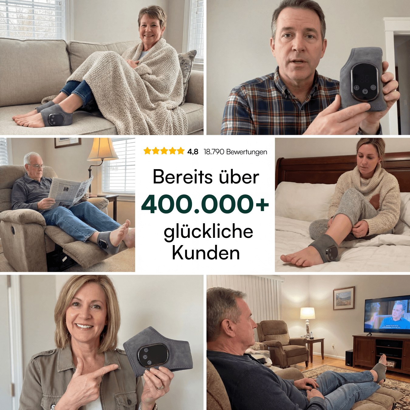 3-in-1 TripleFusion Fußmassagegerät